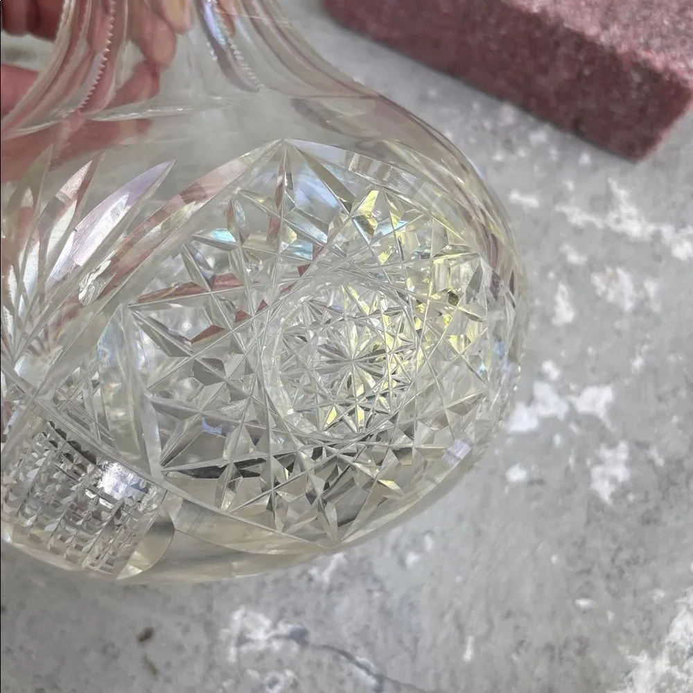 American brilliant cut glass carafe